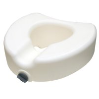 Show product details for Lock-On Raised Toilet Seat - Without Arms