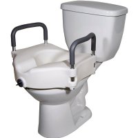 Show product details for Clamping Raised Toilet Seat - With Removable Arms