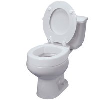 Show product details for Hinged Elevated Toilet Seat, Standard or Elongated
