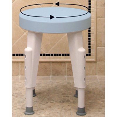Bath Safe Rotating Shower Stool, Height Adjustable