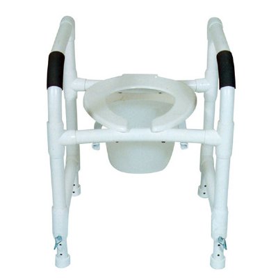 3 in 1 Commode (Fixed Height) 12 qt. Pail, Deluxe Elongated Open Front Seat