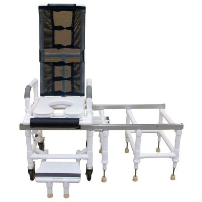 Tilt-N-Space Slider Shower/Commode Chair - One-Step Function Locking System