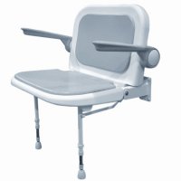 Show product details for AKW Wall Mounted Fold Up Wide Shower Chair