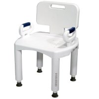 Show product details for Drive Medical Premium Bath Bench with Back and Arms
