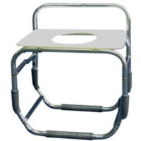 Show product details for Heavy-Duty 15 1/4" Seat Depth Bathtub Chair - with Bench Seat and Commode Opening - Weight Capacity 650 lbs.