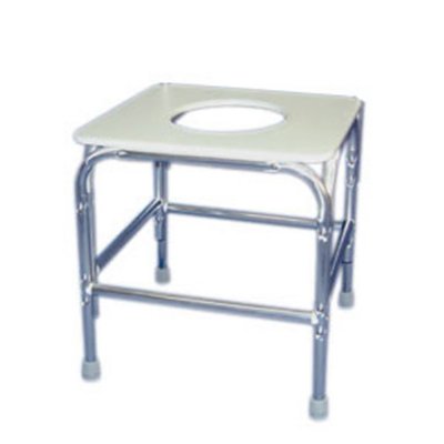 Heavy-Duty Shower Stool - with Commode Opening - Weight Capacity 850 lbs.