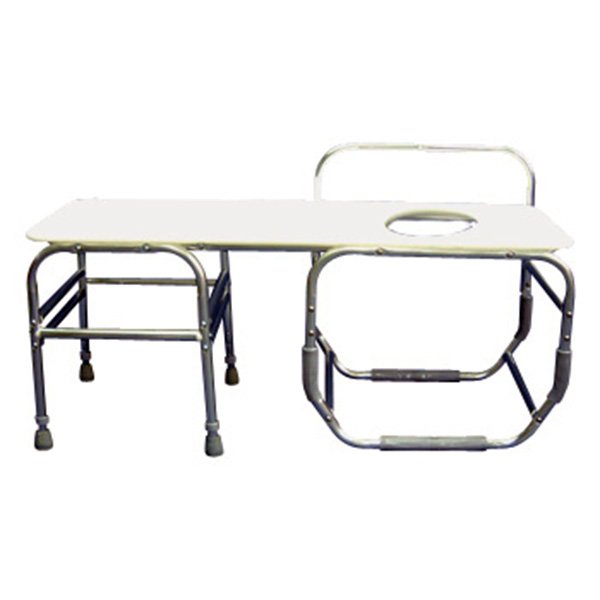 Heavy Duty 20 Seat Depth Bathtub Transfer Bench Seat On Left With Commode Opening