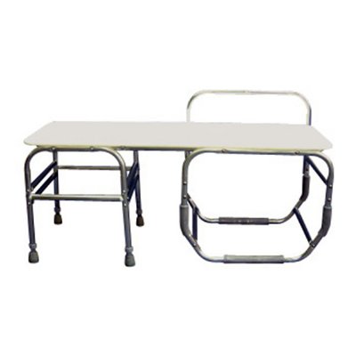 Heavy-Duty 20" Seat Depth Bathtub Transfer Bench - Seat on Left without Commode Opening