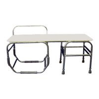Show product details for Heavy-Duty 20" Seat Depth Bathtub Transfer Bench - Seat on Right without Commode Opening