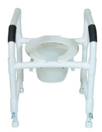 Toilet Safety Frame, (Fixed Height) w/Deluxe Elongated Open Front Commode Seat