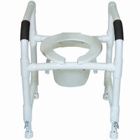Toilet Safety Frame, (Adj. Height) w/Deluxe Elongated Open Front Commode Seat