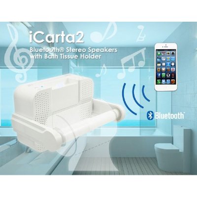 iCarta2 Bluetooth Stereo w/Bath Tissue Holder