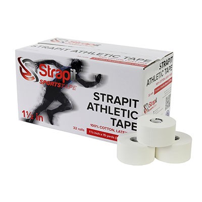 Strapit Athletic Tape - 1.5 inch (38mm) roll, box of 32