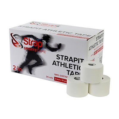 Strapit Athletic Tape - 2 inch (50mm) roll, box of 24