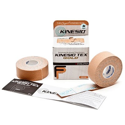 Kinesio Tape, Tex Gold FP, 1" x 5.5 yds, Beige, 1 pkg of 2 Rolls