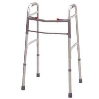 Show product details for Deluxe Folding Walker, Two Button Release, Adult