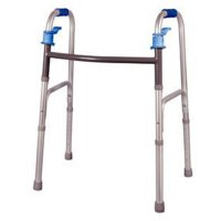 Show product details for Deluxe, Dual Palm Release Folding Walker, Adult