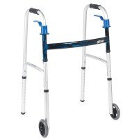 Drive Medical Trigger Release Folding Walker with 5" Wheels