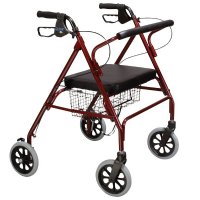Show product details for Drive Go-Lite Oversized Steel Rollator, 4 Wheel, Loop Brake Style