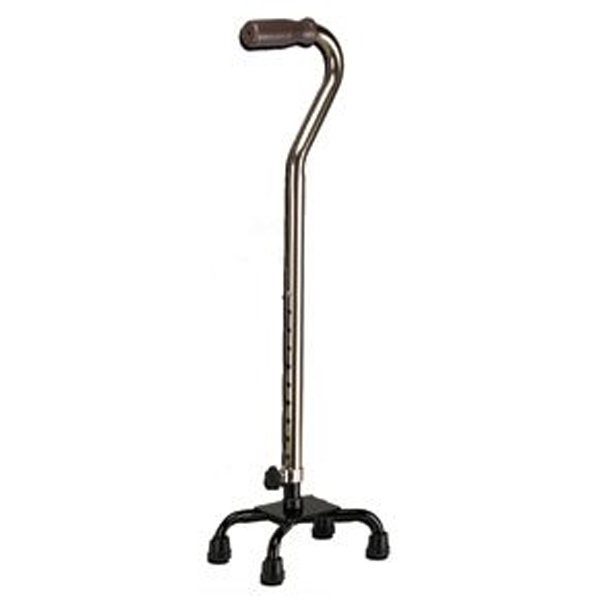 Quad Cane Large Base Adjustable Chrome