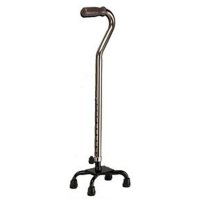 Show product details for Quad Cane Large Base, Adjustable, Chrome