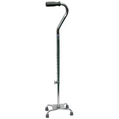 Quad Cane Small Base, Adjustable, Chrome