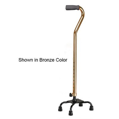 Quad Cane Small Base, Adjustable, Black