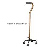 Show product details for Quad Cane Small Base, Adjustable, Black