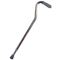 Show product details for Offset Handle Aluminum Canes, Adjustable Height, Silver