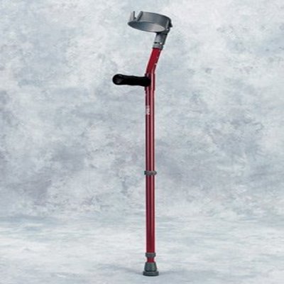 Walk Easy Adult Forearm Crutch, Double Adjustable, Full Cuff, Foam Grip, Color Choice