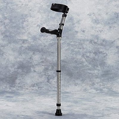 Walk Easy Adult Forearm Crutches, Full Cuff, Coal