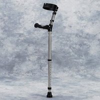 Show product details for Walk Easy Adult Forearm Crutches, Full Cuff, Coal