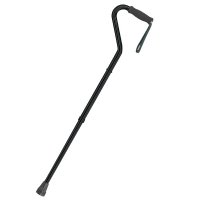 Show product details for Drive Heavy Duty Offset Handle Adjustable Steel Cane, Adj. 37" to 46", 500lbs Cap.