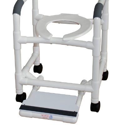 MJM Sliding Footrest Upgrade for PVC Shower/Commode Chair (must order with chair)