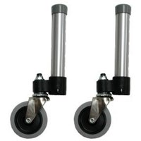 Show product details for Walker Extension with 3" Gray Rubber Swivel Wheel