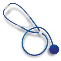 Show product details for Disposable Single Head Nurse Stethoscope - 30" Blue - Latex Free