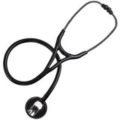 3M Littmann Master Cardiology Stethoscope - 27" Length - Black Coated Chestpiece & Binaurals - Latex Free