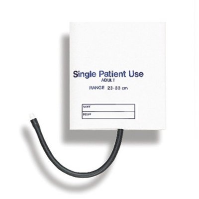 Disposable Single-Patient Use Blood Pressure Cuff, Single-Tube, Adult, 5 per Box