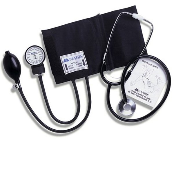TwoParty Home Blood Pressure Kit w/Separate Nurse Stethoscope, Large Adult