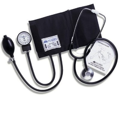 Two-Party Home Blood Pressure Kit w/Separate Nurse Stethoscope, Large Adult