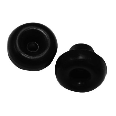 3/8" Soft Black Rubber Mushroom Eartips