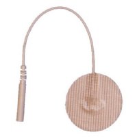 Show product details for PMI Advantrode Elite Silver TENS Electrodes- 1.375" Round  Tan Tricot 4 Electrodes per Pack