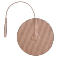 Show product details for PMI Advantrode Elite Silver TENS Electrodes- 2" Round Tan Tricot 4 Electrodes per Pack