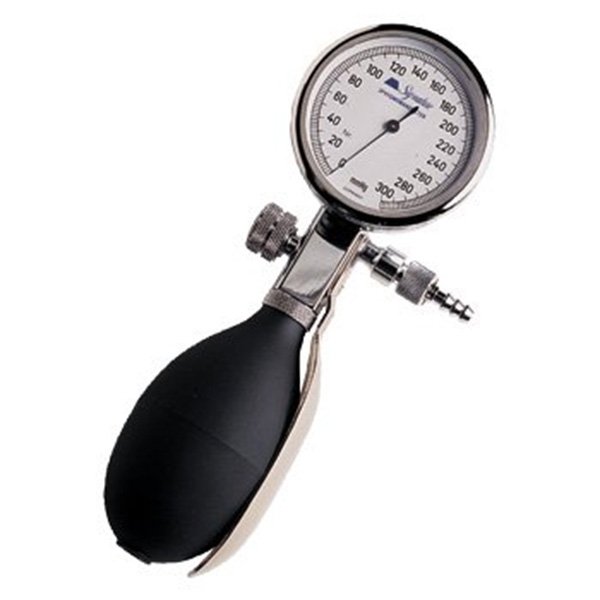 Palm Aneroid Blood Pressure Gauge with Bulb