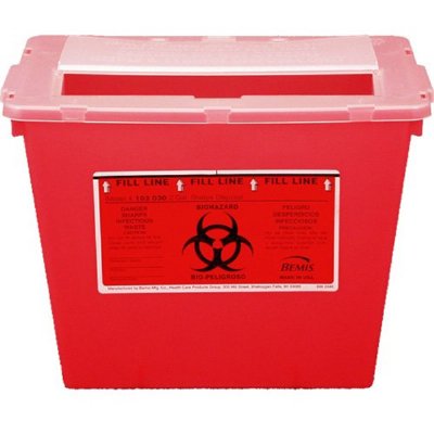 2 Gallon Disposable Sharps Container - Red