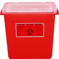 Show product details for 3 Gallon Disposable Sharps Container - Red