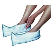 Show product details for MediBeads Moist Heat Foot Wraps- fits to mens shoe size 12