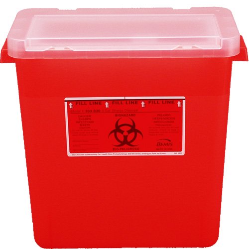 4 Gallon Disposable Sharps Container Red