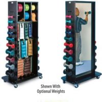 Show product details for Mirror with Weight Rack (weights and dumbbells not included)
