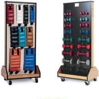 Show product details for Weights/Dumbbell Rack with 16 Leg/Wrist Weights and 20 Dumbbells